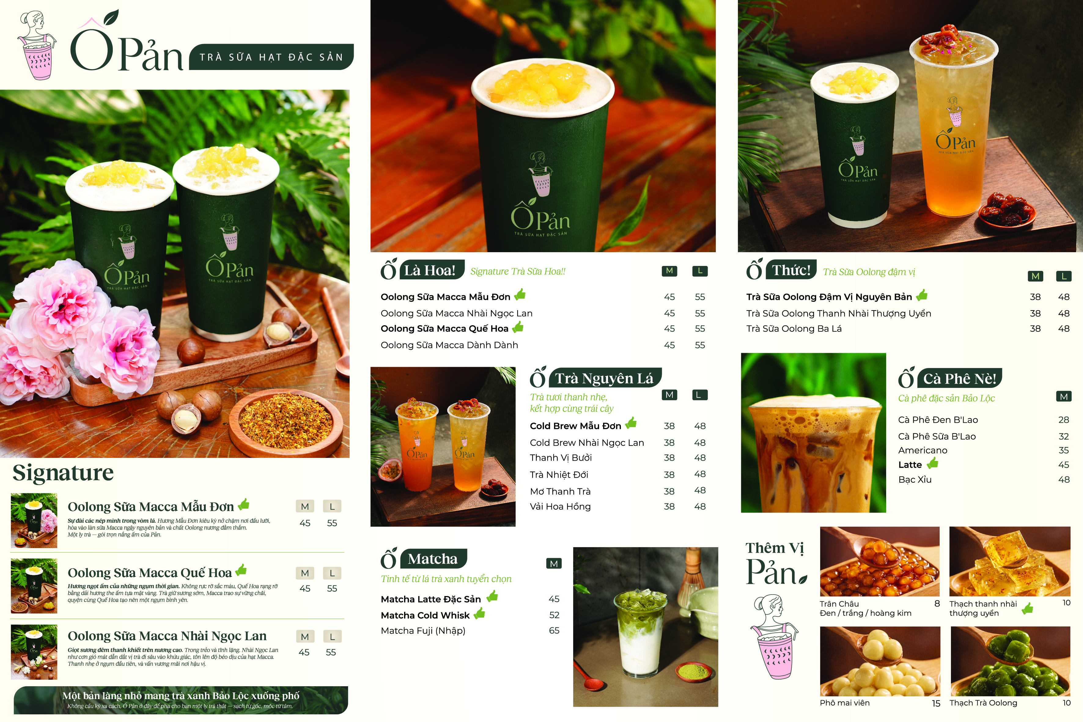 Menu Ố Pản – Trà Sữa Hạt Đặc Sản
